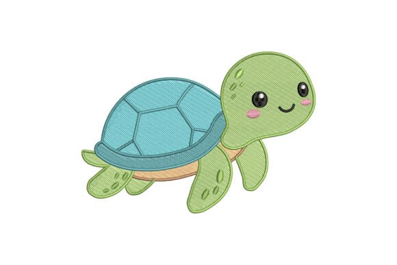 Cute Baby Sea Turtle: A Charming Embroidery Design for Personalized Gifts