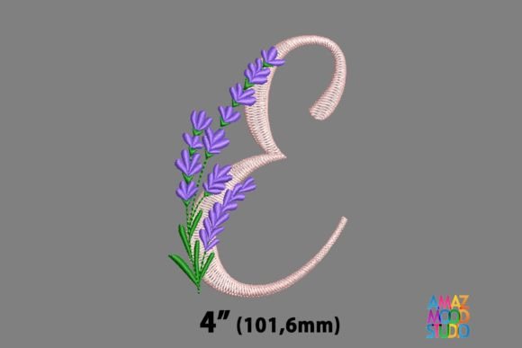 Letter E Floral Lavender Monogram: A Designer’s Review for Business Embroidery Use