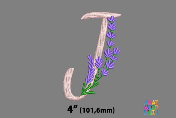 Letter J Floral Lavender Monogram: A Wedding-Ready Design for Etsy Sellers