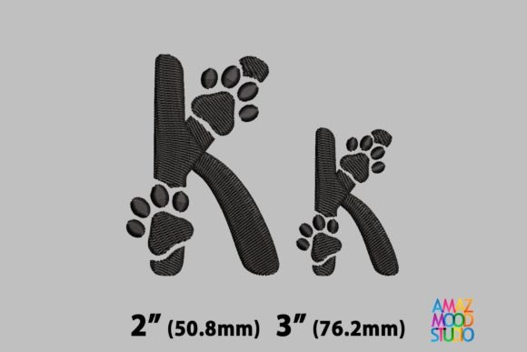 Letter K Paws Monogram: A Cute & Versatile Design for Etsy Sellers