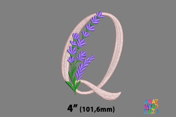 Letter Q Floral Lavender Monogram: A Wedding-Ready Design for Etsy Sellers