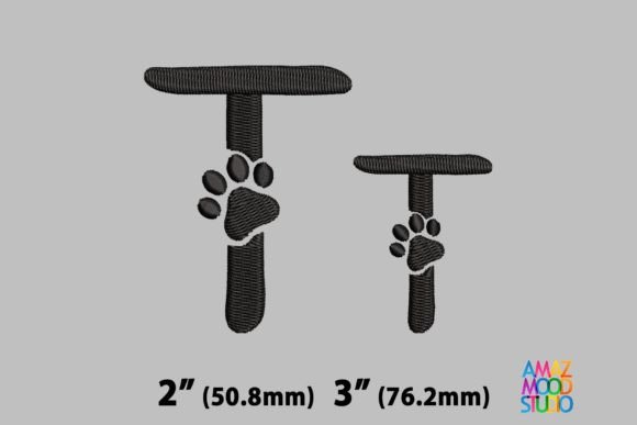 Letter T Paws Monogram: A Sweet Touch for Etsy Embroidery Sellers