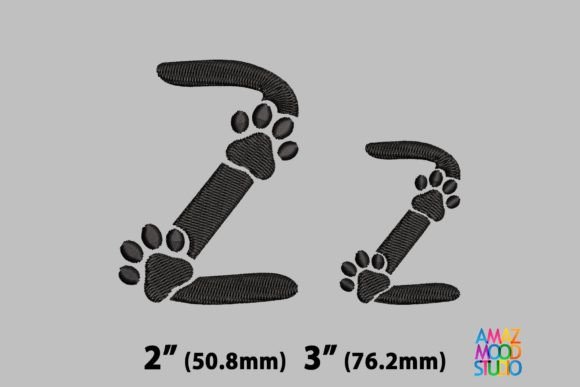 Letter Z Paws Monogram: A Craft Fair-Ready Embroidery Design?