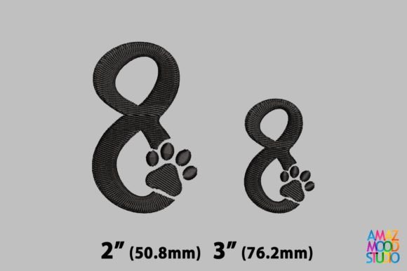 Number 8 Paws Monogram: A Sweet Touch for Personalized Embroidery