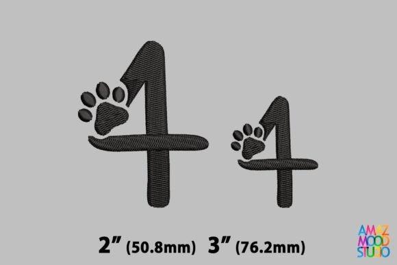 Numer 4 Paws Monogram: A Cute & Versatile Design for Etsy Sellers