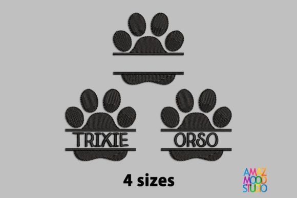 Paw Monogram Pet Name: A Designer's Take on Cute Canine Embroidery