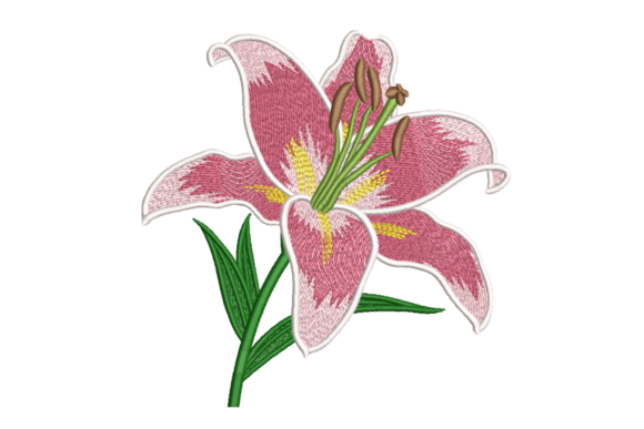 Pink Lily Bloom – Elegant Floral Embroidery Design Review