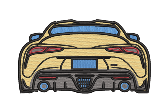 Sports Car Rear View Review for Real Embroidery Projects